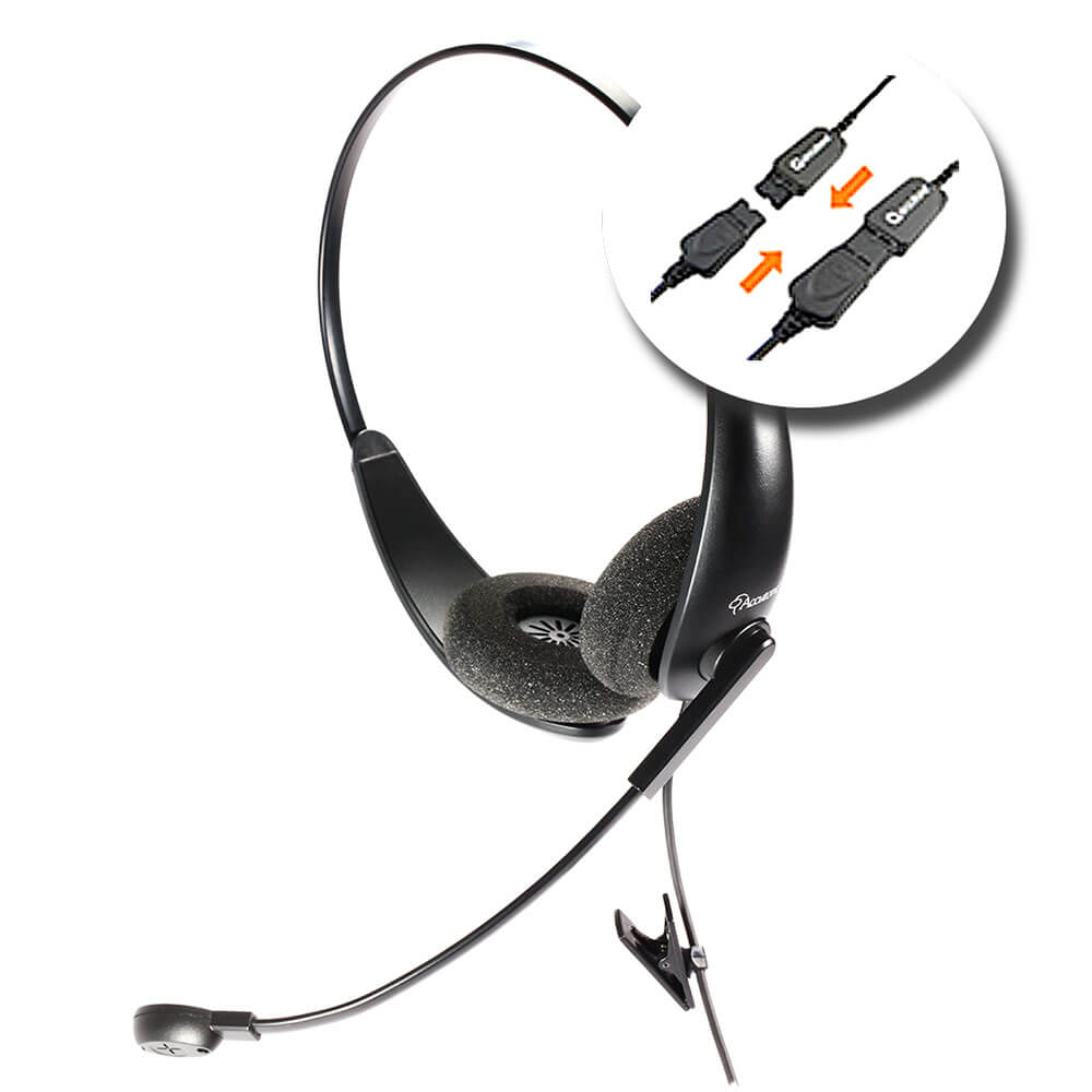 Auricular diadema TVPHONES-62 para televisión con 5 metros de cable.